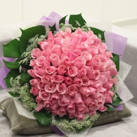 99 Pink Rose Bouquet